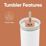 Tumbler - Grey/White (Iced Tea) - 24oz